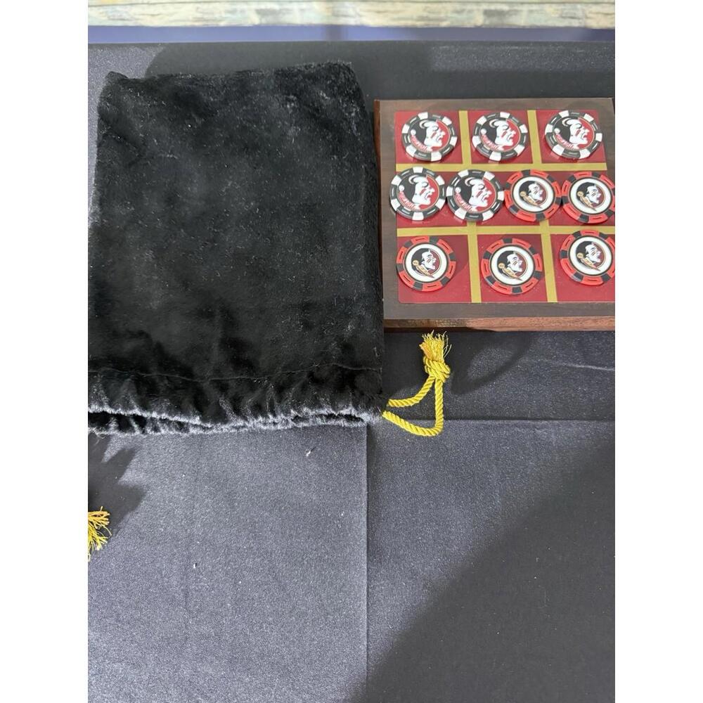 FSU‎ Florida State University Seminoles Tic Tac Toe Magnetic Game Wooden Board